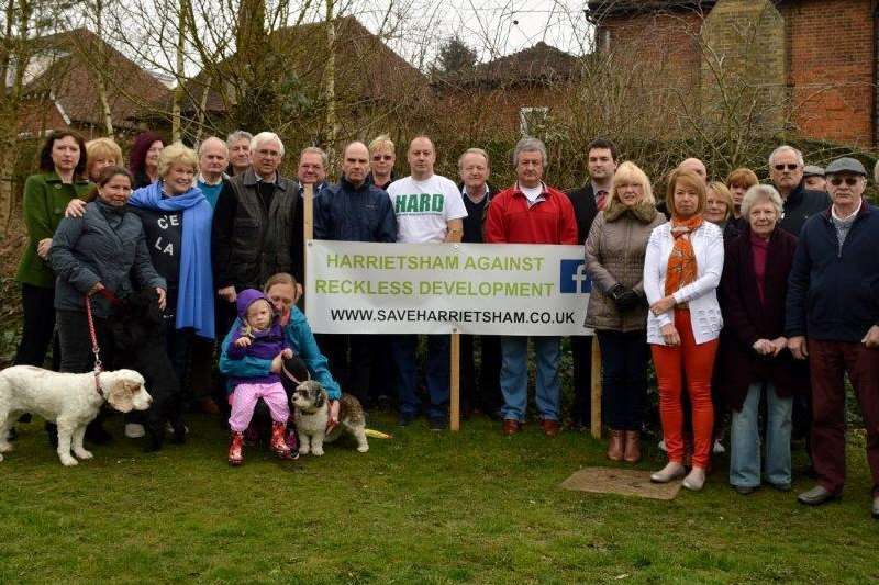 Supporters of the Harrietsham Against Reckless Development Group