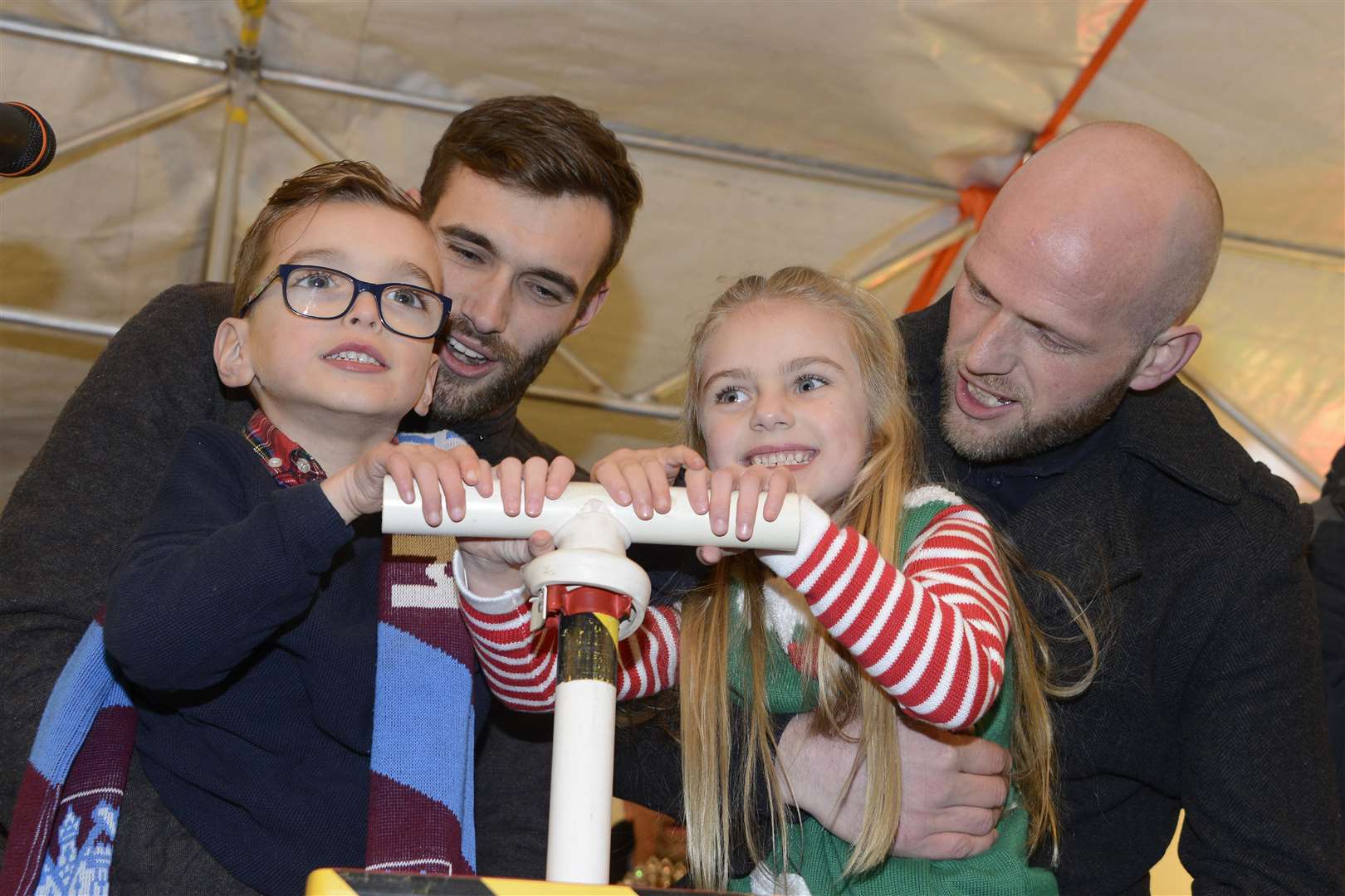 The Christmas switch on has been conducted by local heroes like Ellice Barr and Theo Knott in the past three years. Picture: Paul Amos