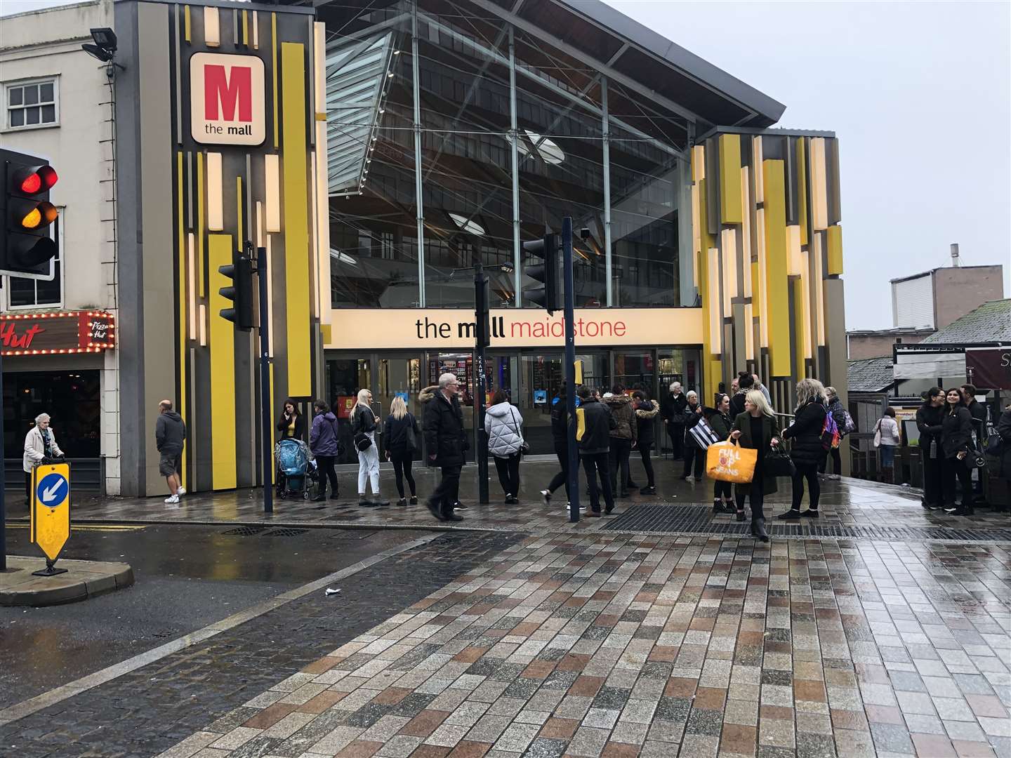 Shoppers were unable to get into the Mall in Maidstone