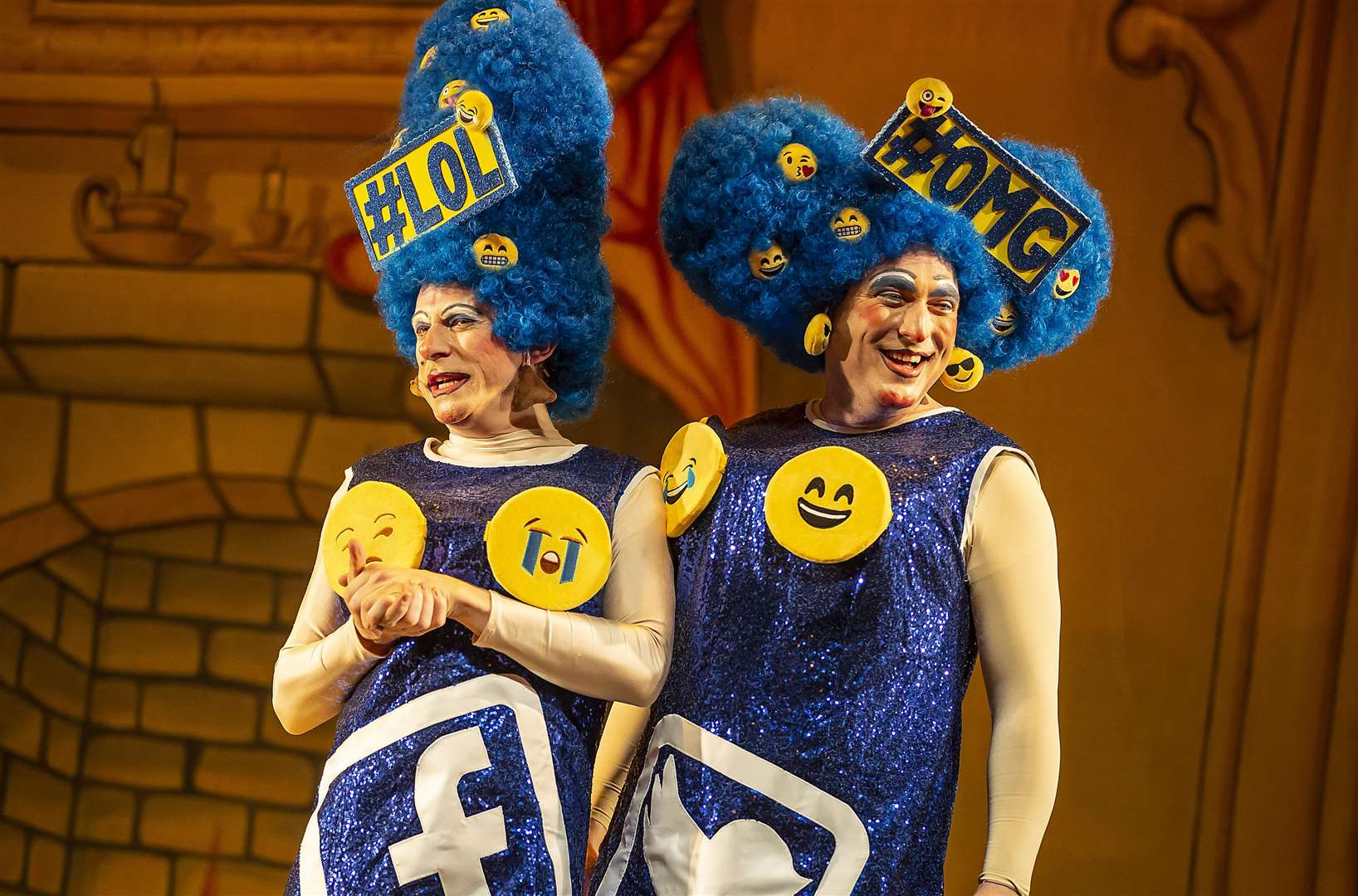 Ugly Sisters Lloyd Hollett (left) and Ben Roddy in Cinderella