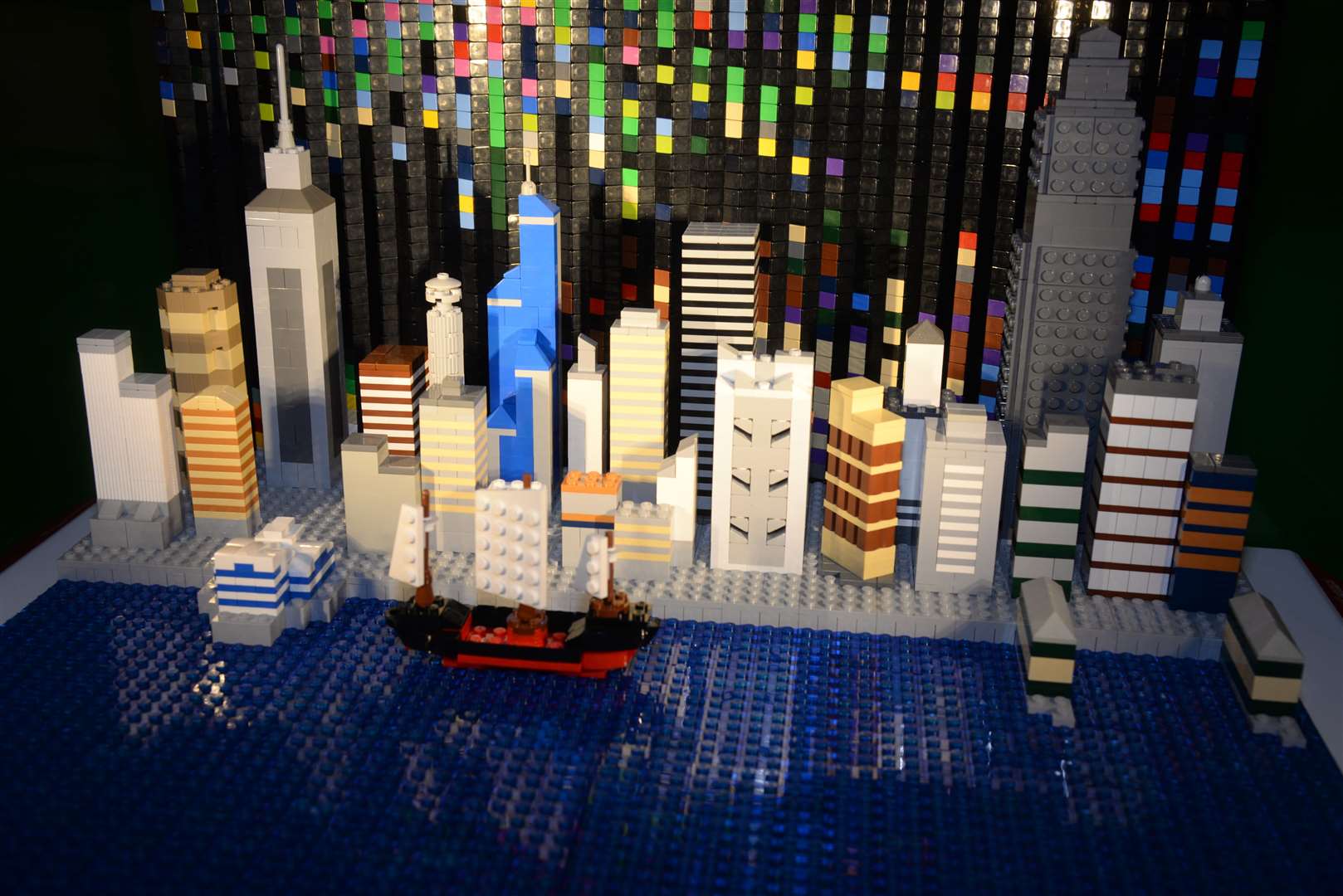 The LEGO model of Hong Kong at the exhibition at Chatham Historic Dockyard in 2018. Picture: Chris Davey