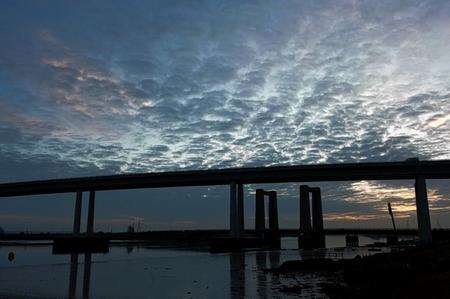 The Sheppey Crossing at sunset