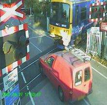 Motorist narrowly avoids smash with train at Marina level crossing, Buckinghamshire