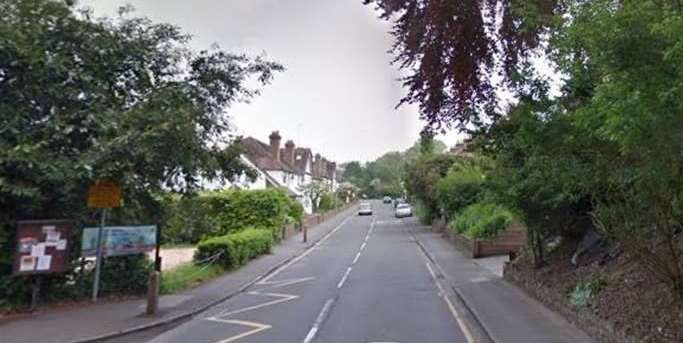 The collision happened in front of The Anthony Roper Primary School, in Eynsford. Picture: Google Maps