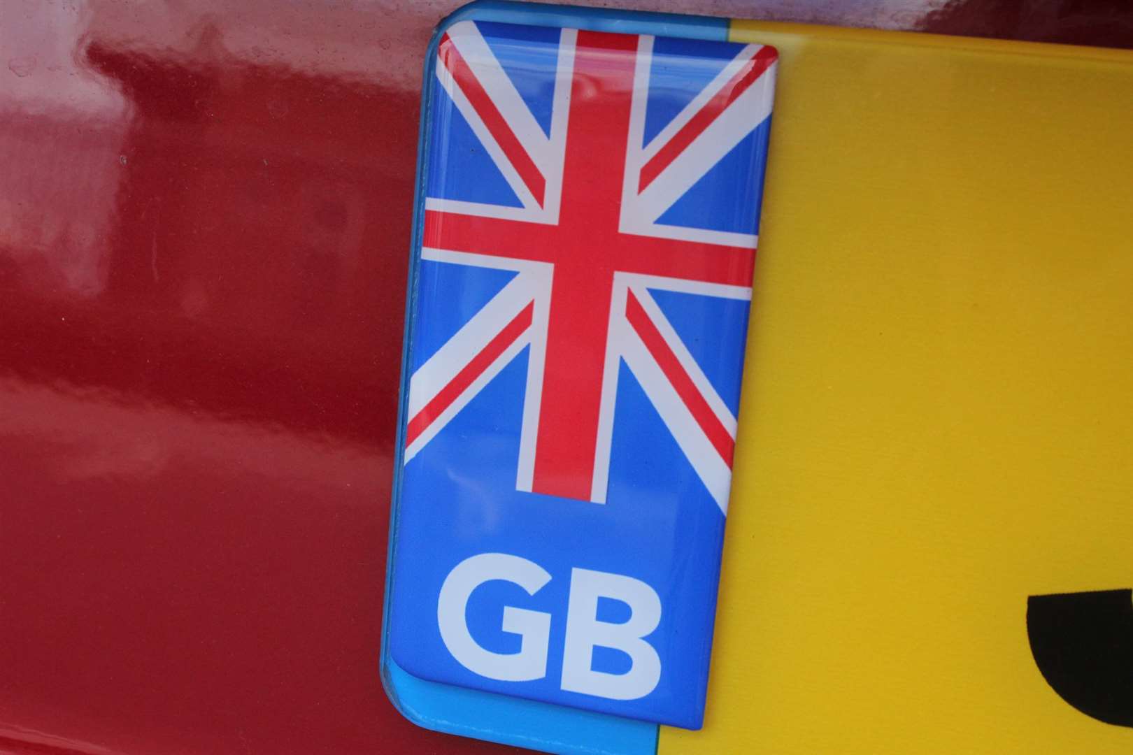The old GB style number plate is also being replaced with a UK version