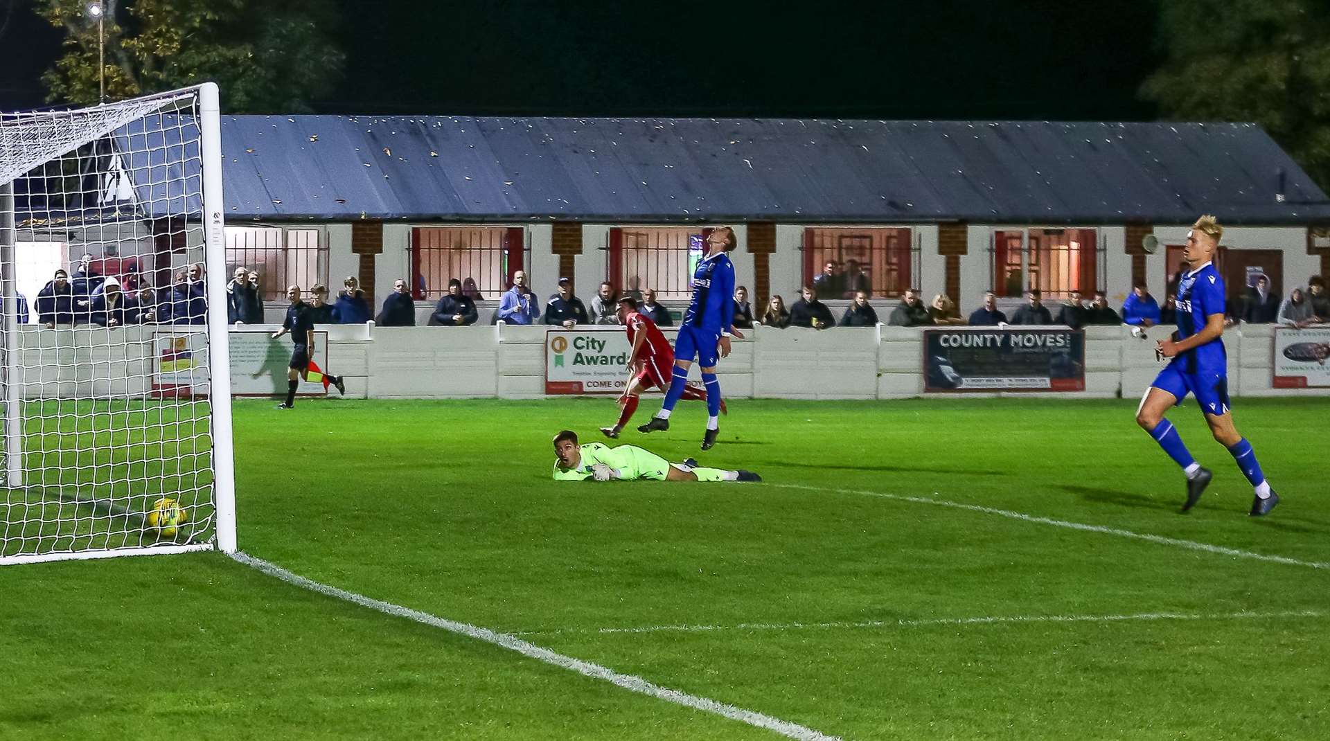 Whitstable Town win Tuesday's game thanks to Tom Carlton's late winner Picture: Les Biggs