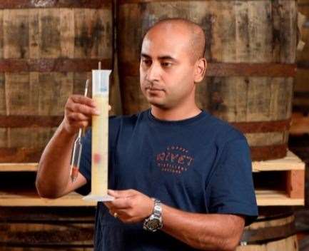 Copper Rivet's head distiller Abhi Banik. Picture: Copper Rivet