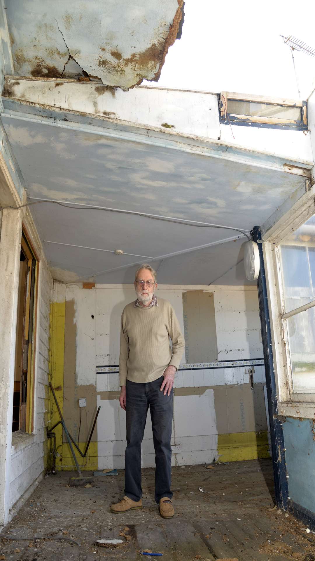 Mr Bensted is refusing to sell up - despite the condition of the home