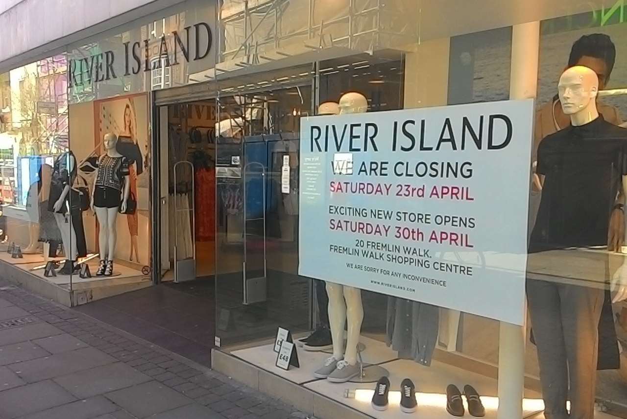 How the building used to look when River Island occupied the shop