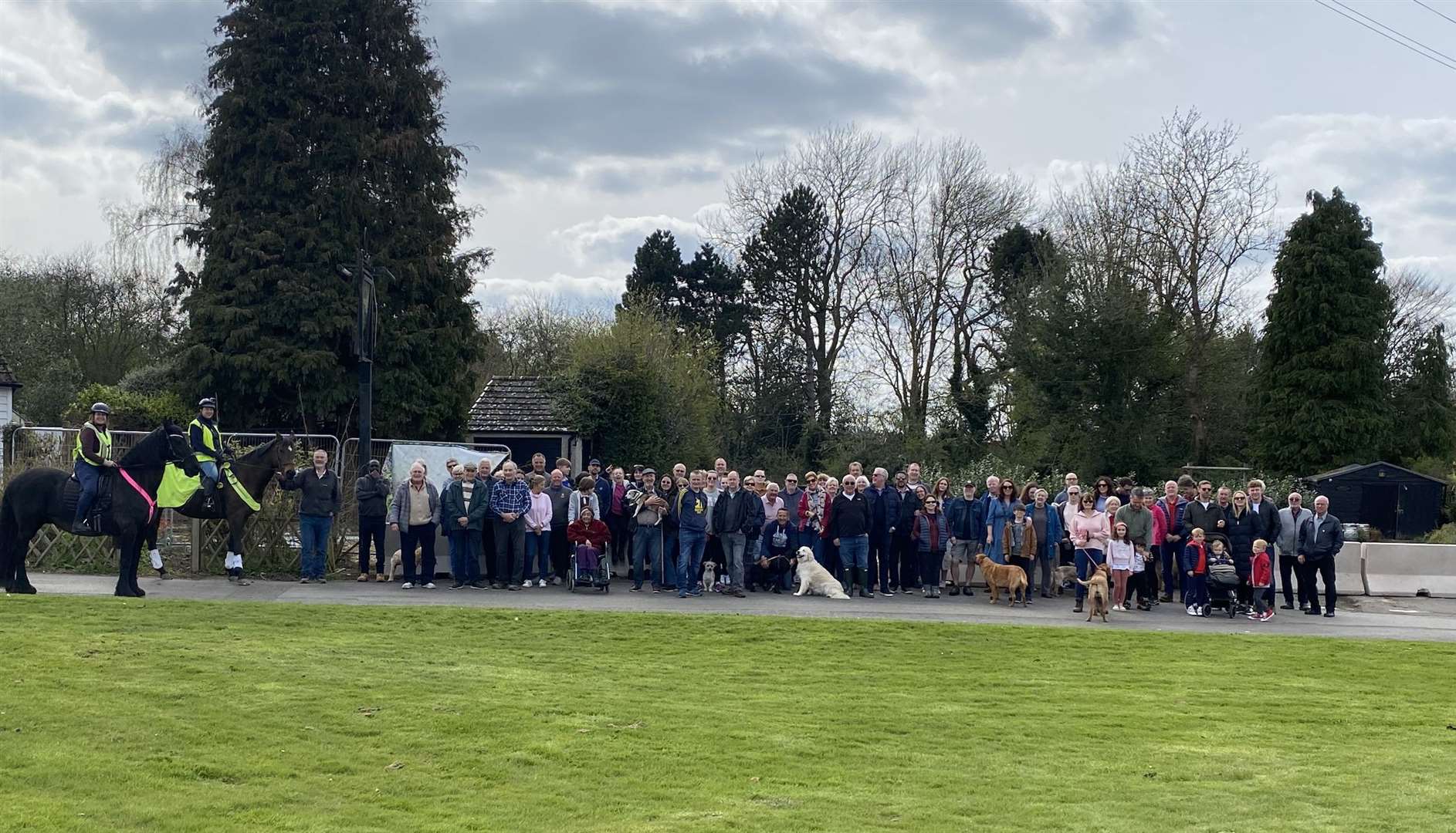Nearly 100 people came out to support a campaign to save the Green Man Pub in Hodsoll Street from redevelopment. Photo: Sally Samuels/The Green Man Recovery Group