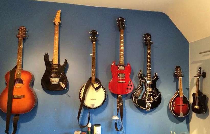 Some of the guitars police are searching for