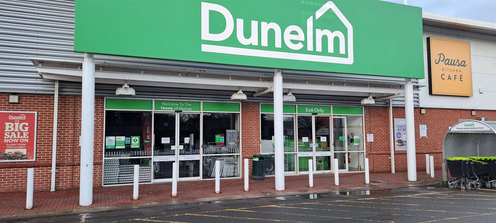 The Dunelm store has been closed since 11am