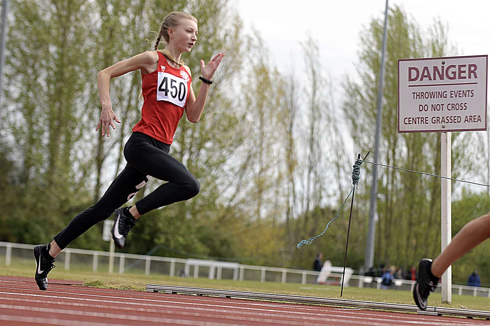 Jenna Humphreys. Invicta East Kent AC in the u15 200m Picture: Barry Goodwin