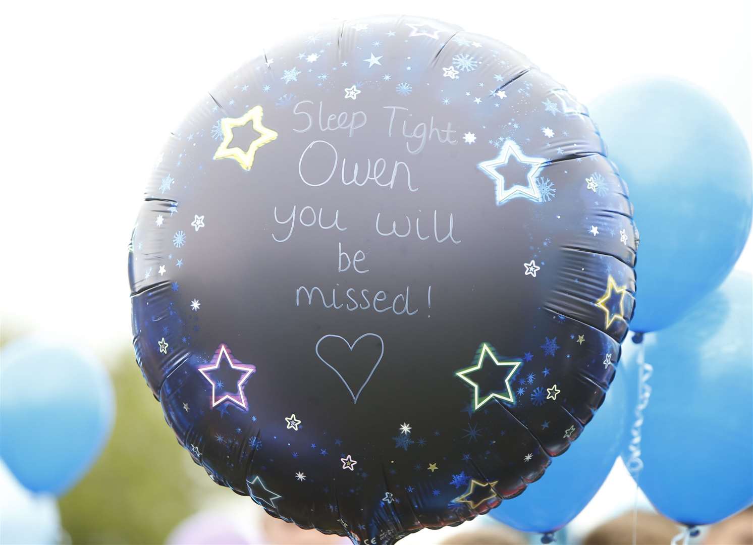 Balloons were released by Owen's school friends at an emotional event last year