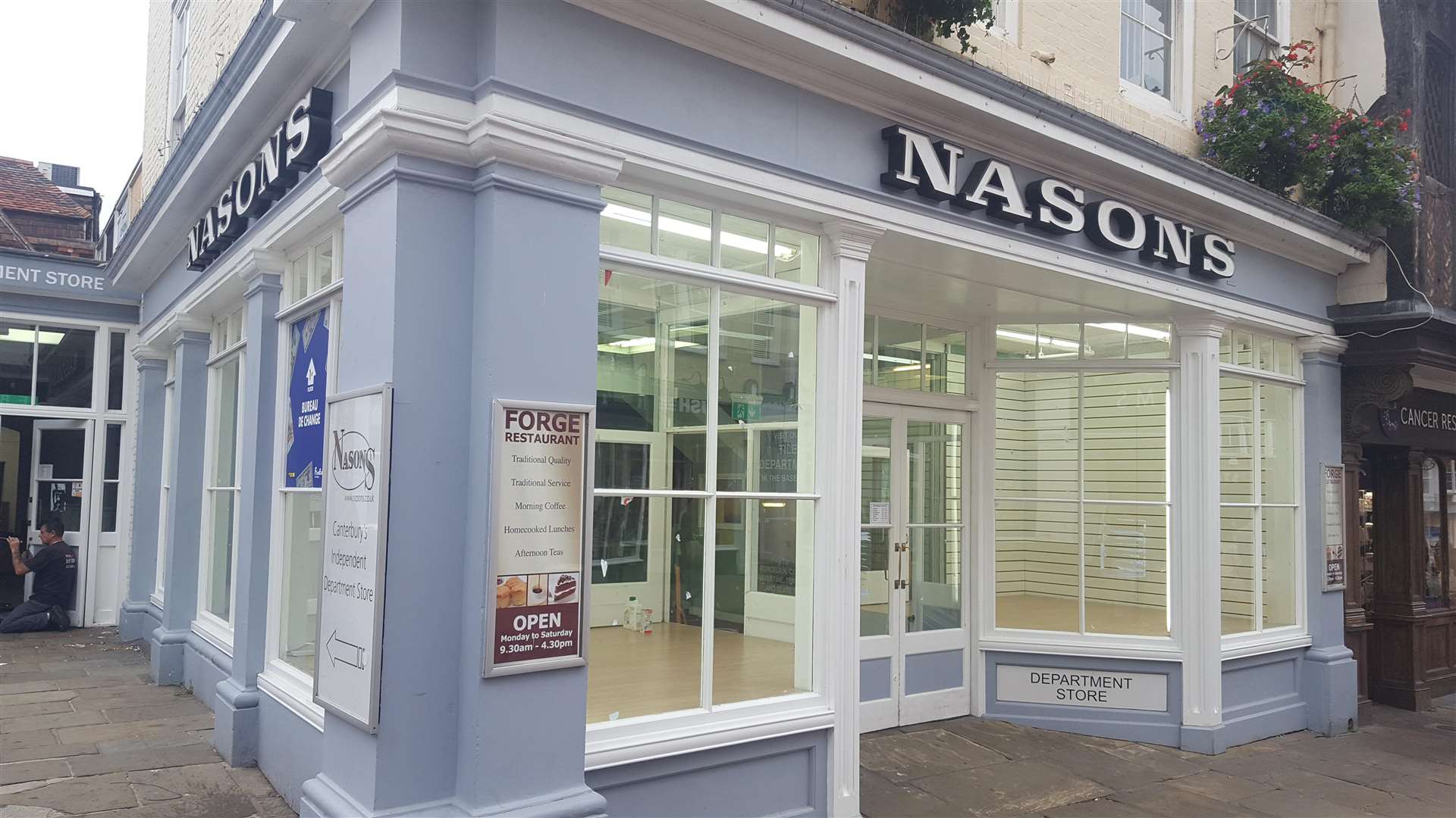Nasons is now empty after closing down on Saturday, September 8