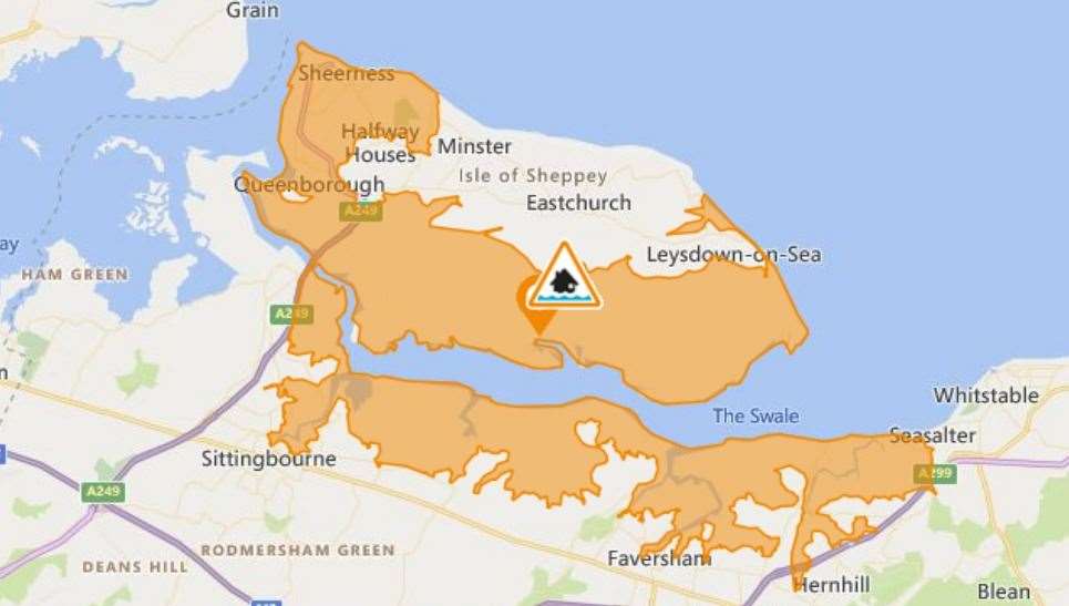 The Environment Agency has issued a flood alert for parts of Swale. Picture: Gov