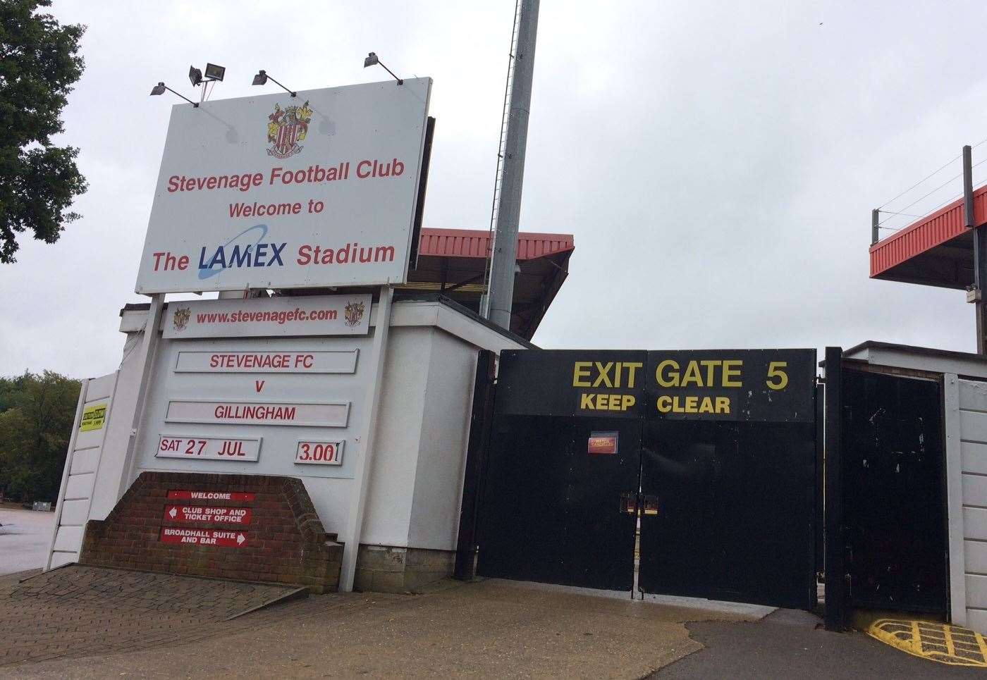 There was no action at Stevenage's Lamex Stadium on Saturday (14370387)