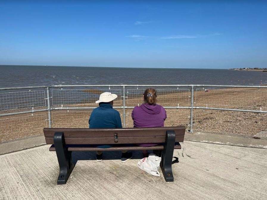 Catherine and Gerald Groves at Sheerness Beach. Picture: Megan Carr