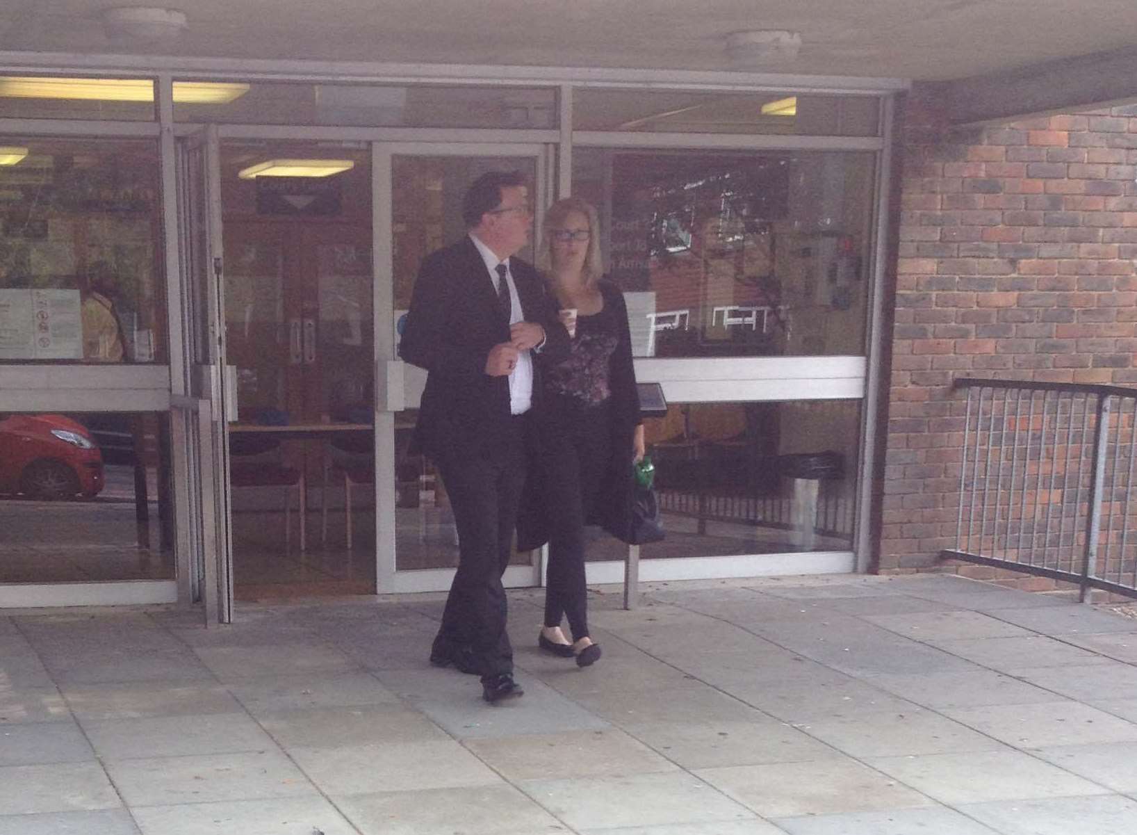 Mike Waterton and Holly Brennan leave court