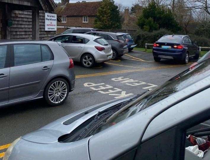 Wingham Village Hall committee say unauthorised parking by schools parents is potentially dangerous