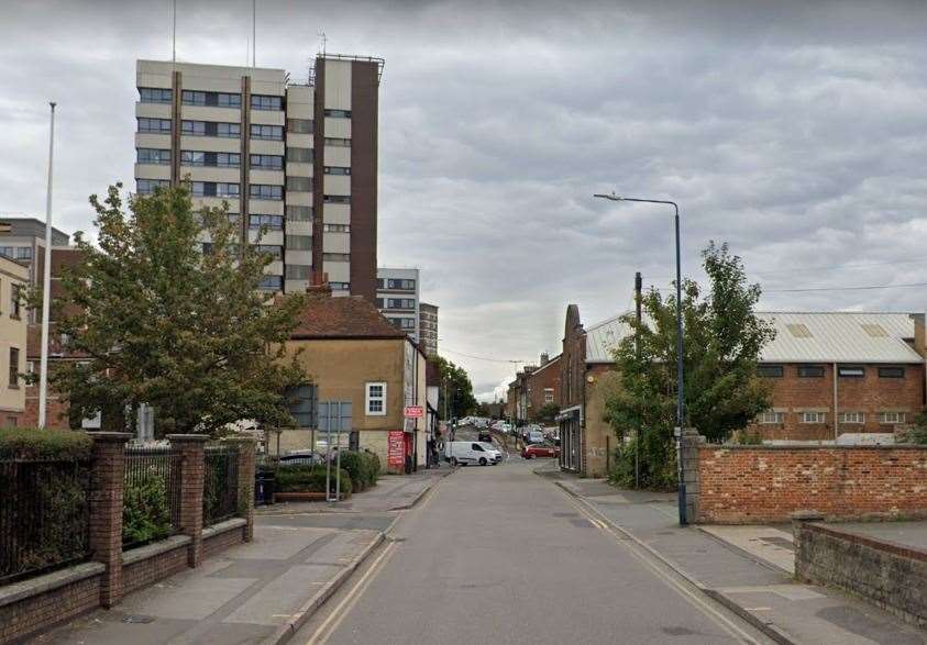 A man has been arrested after a stabbing in Knightrider Street, Maidstone. Photo: Google