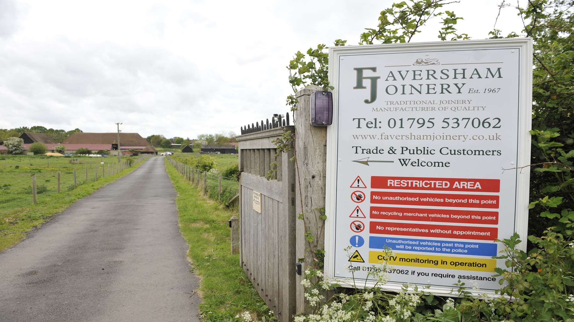 Faversham Joinery where £15,000 of power tools were stolen.