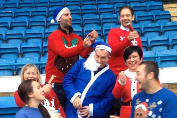 Staff at Gillingham FC are joining in the fun