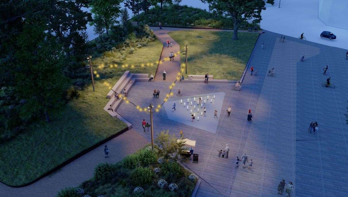 A designer's impression of what The Paddock could look like at night. Picture: Medway Council (57759289)