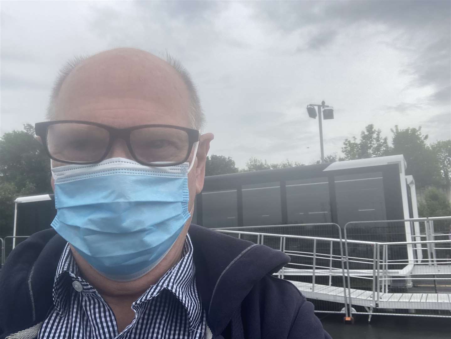 John Nurden was one of the volunteers asked to take part in the NHS Galleri cancer trial in the car park of Morrisons supermarket in Sittingbourne. Masks were needed