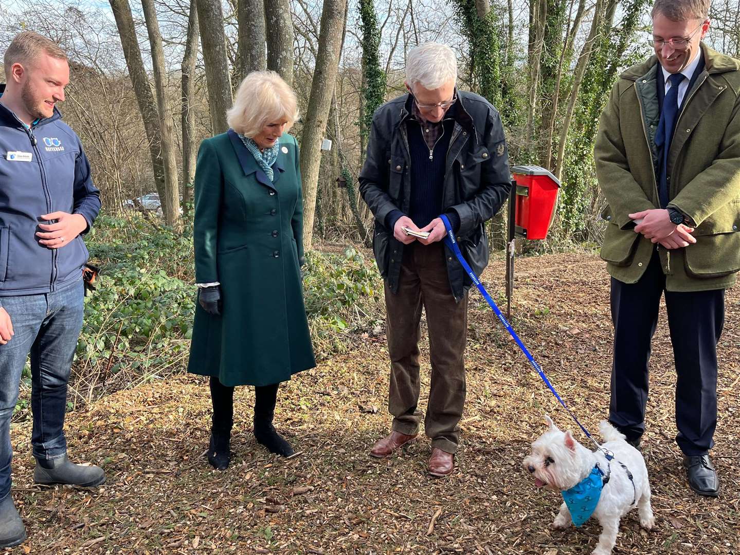 TV star Paul O' Grady showed the Duchess of Cornwall his pet dog at Battersea Dogs Home Picture: KentLive