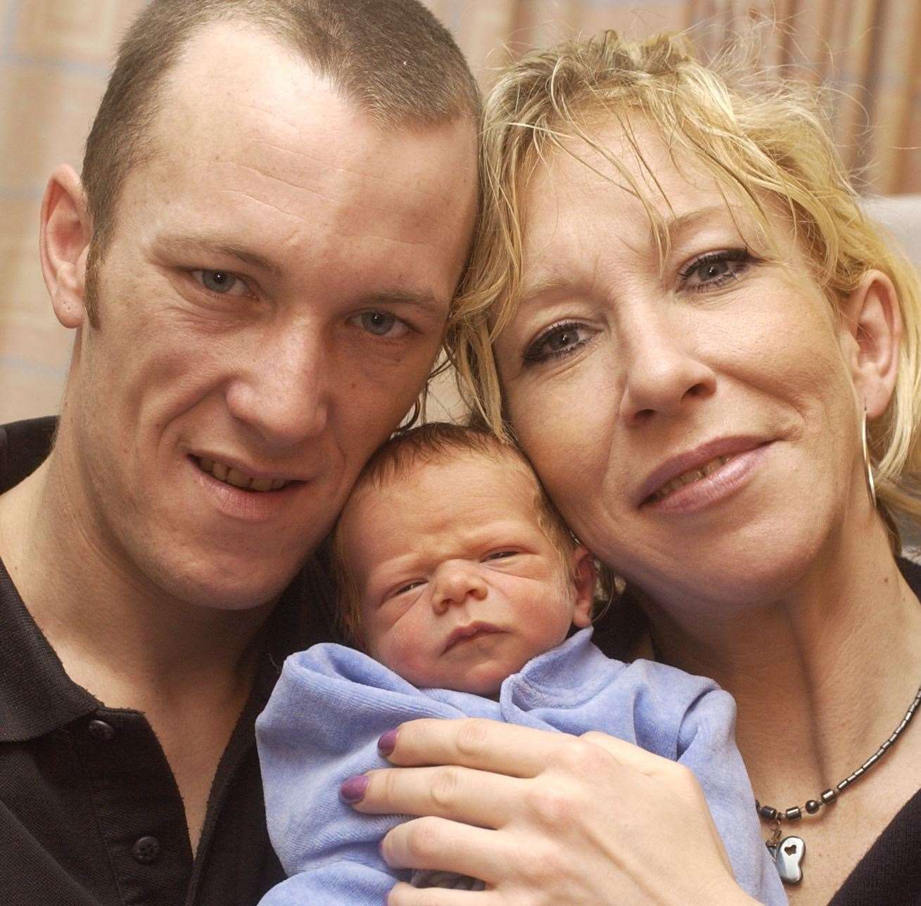 Darren Dixon and Sally Jones with JoJo as a baby