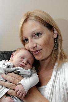 Carine McCarthy, of Herne Bay, with her baby