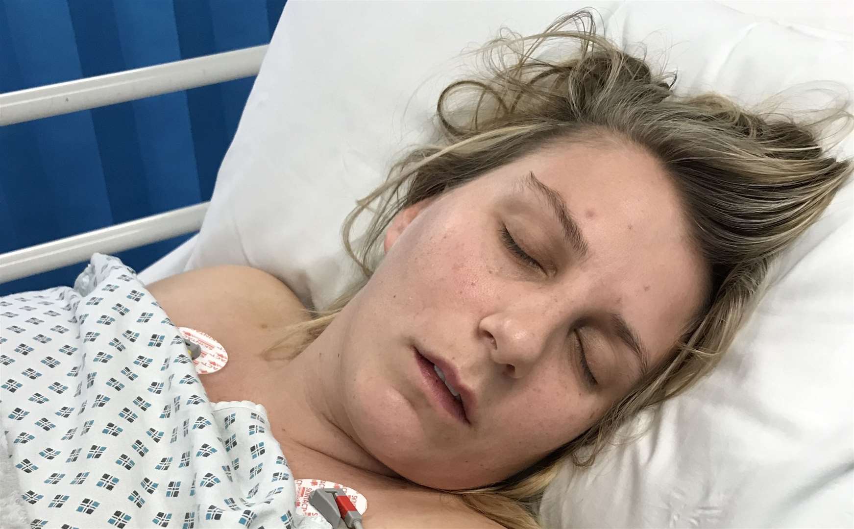 Rose in hospital after her third heart attack in a week