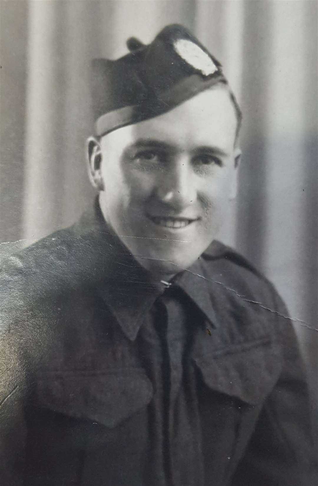 Private Leslie Burkett when he joined the army, aged 19
