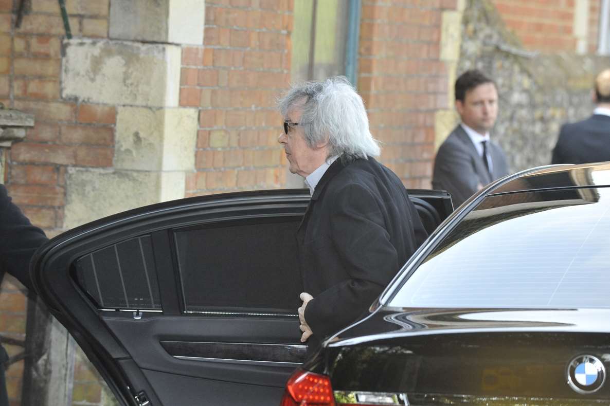 Rolling Stone Bill Wyman arrives to pay his respects to Peaches Geldof
