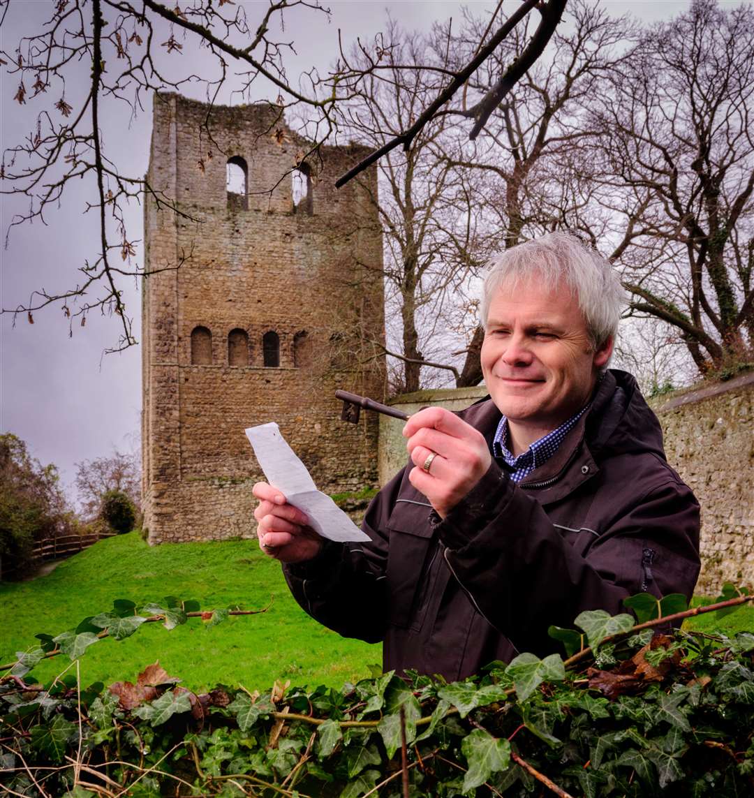 Roy Porter from English Heritage at St Leonard's Tower with the key Picture: Jim Holden