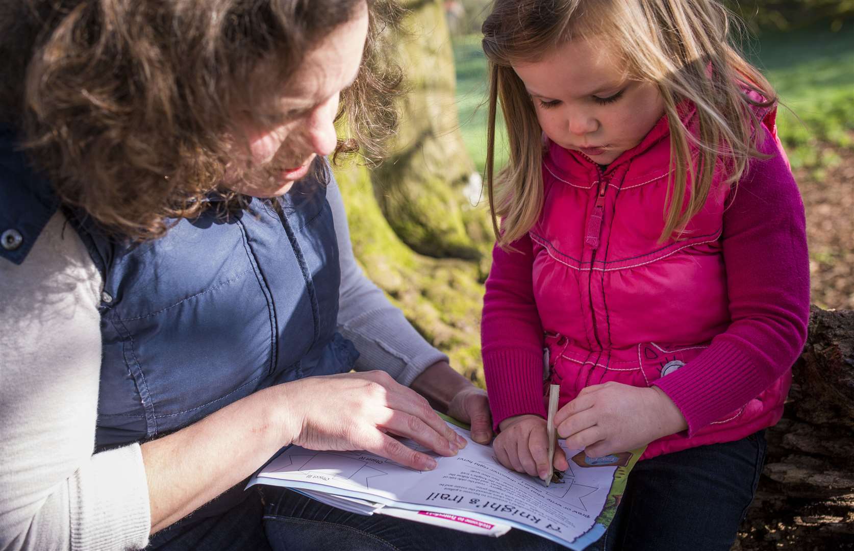The National Trust hunts include trails and clues for children to complete