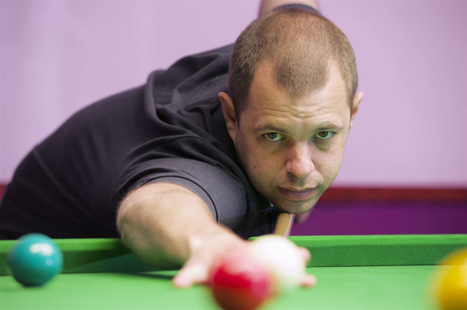 Barry Hawkins plays World no.1 Judd Trump today Picture: Andy Payton