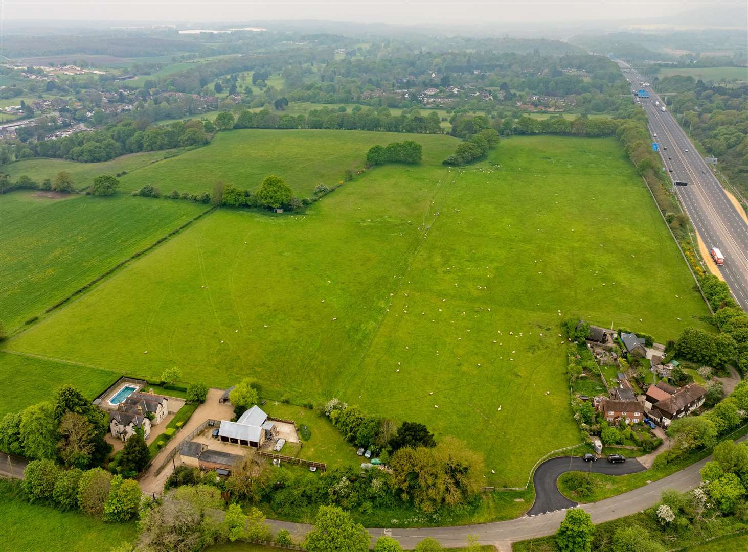 Residents are being consulted on a quarry on land west of Roughetts Road, Ryarsh. Photo: Esprit Drone Services