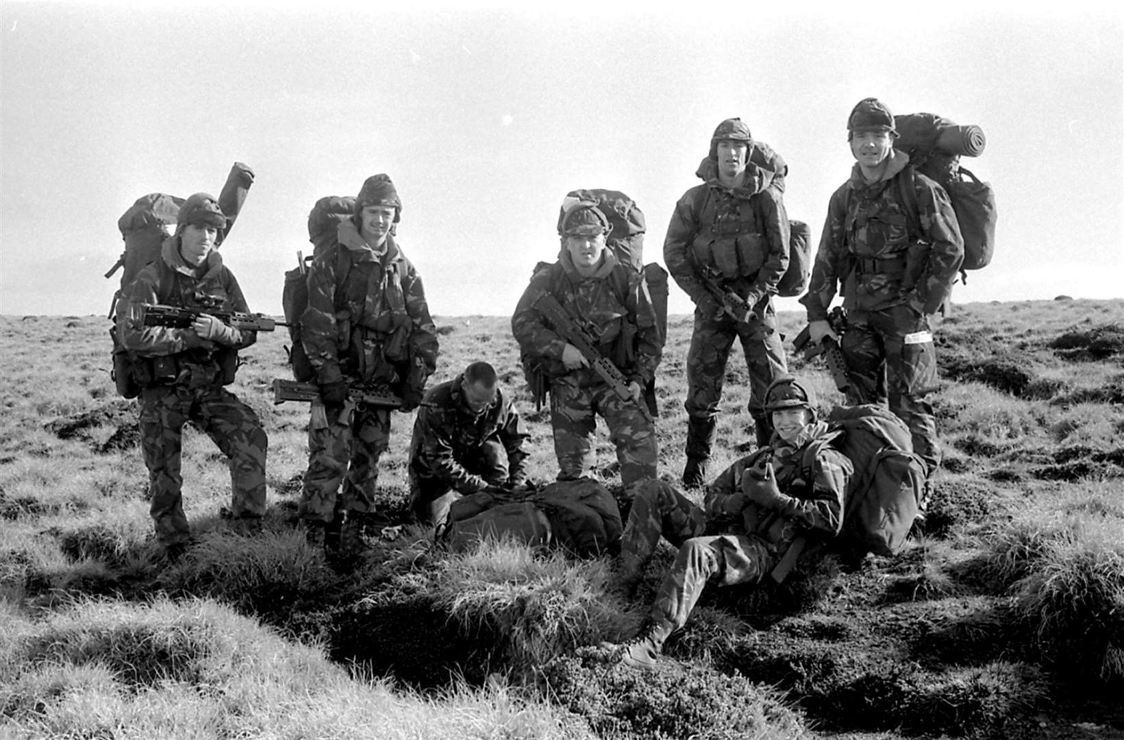 British forces in the Falklands, 1982. Picture: Paul Dennis