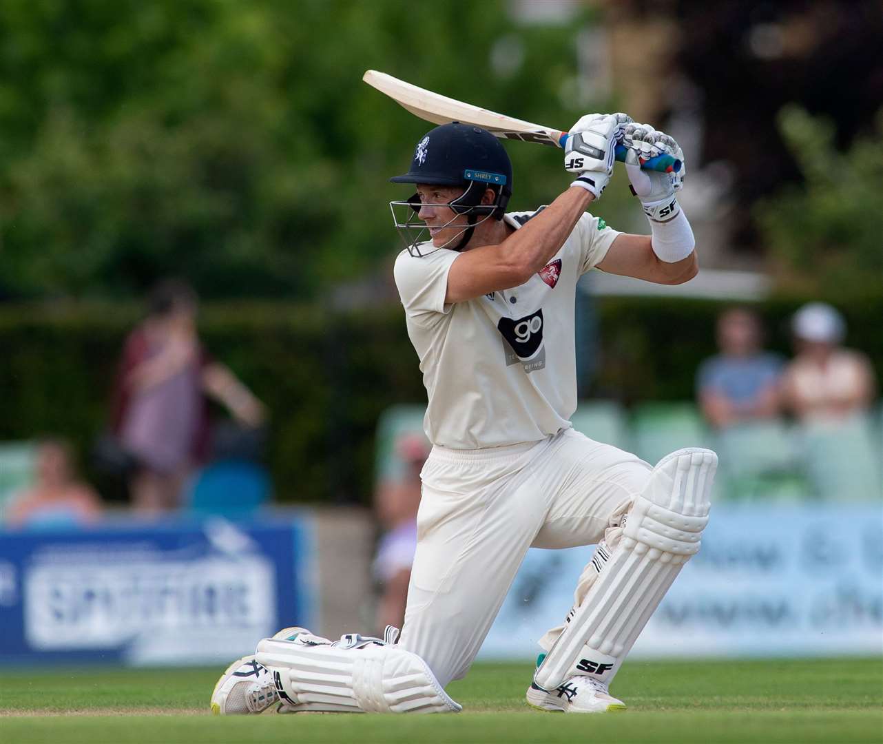 Joe Denly playing for Kent against Warwickshire at Canterbury Picture: Ady Kerry