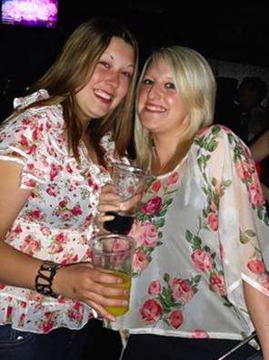 Jo Boynton, left, with Leah Muchmore before she stole her engagement ring