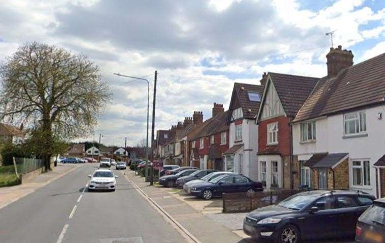 Four fire engines attended to put out a flat fire in London Road, Swanley, this morning. Picture: Google Street View
