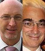Malcolm Hyde (left) and Alistair Darling