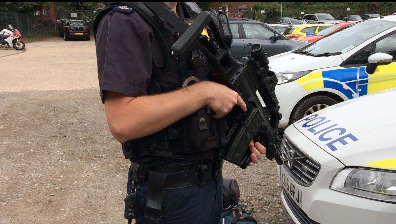 Armed police attended the scene. Stock picture