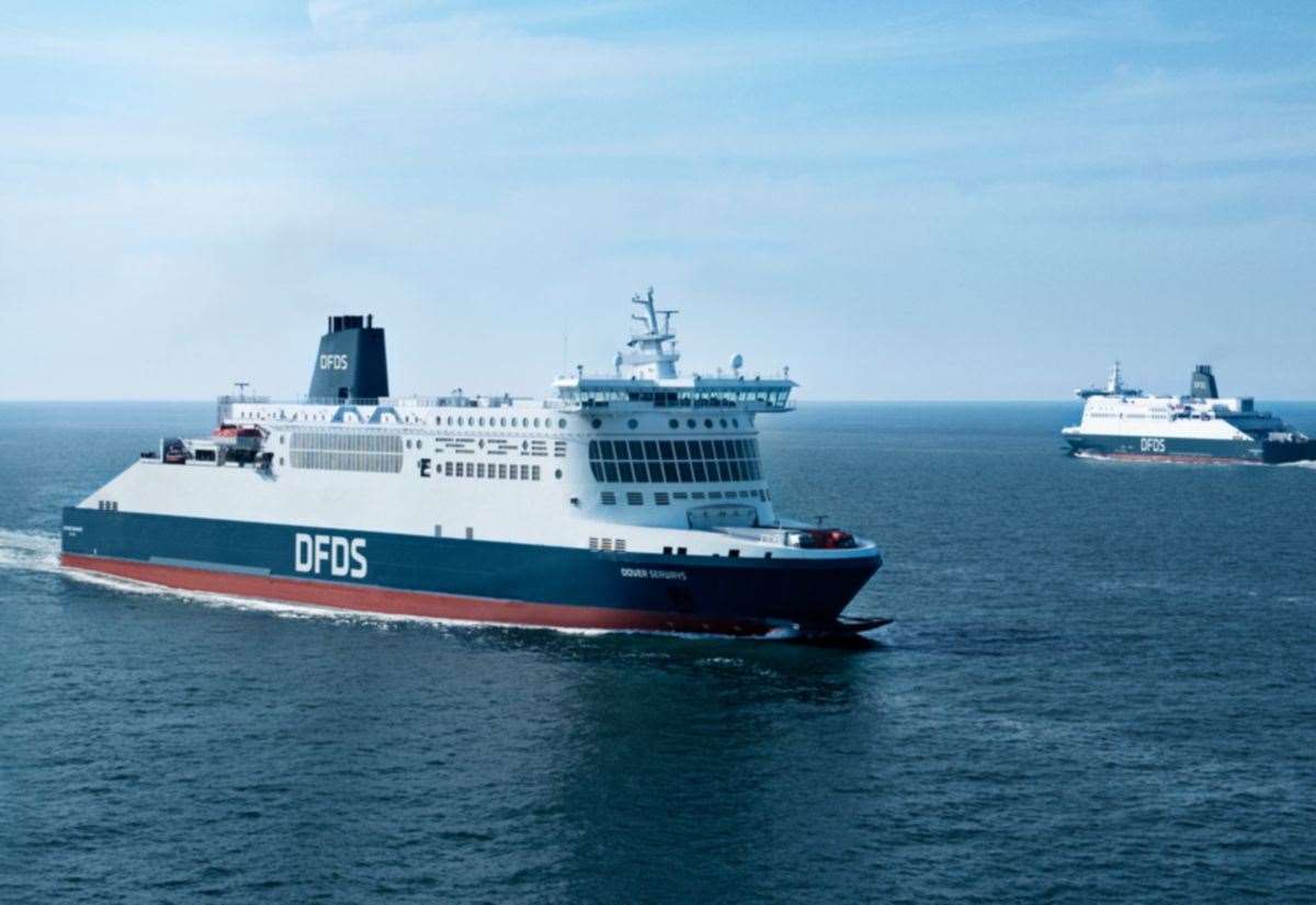 DFDS says six new electric ships will be used on the Channel to and from Dover in just over 10 years. Picture: DFDS