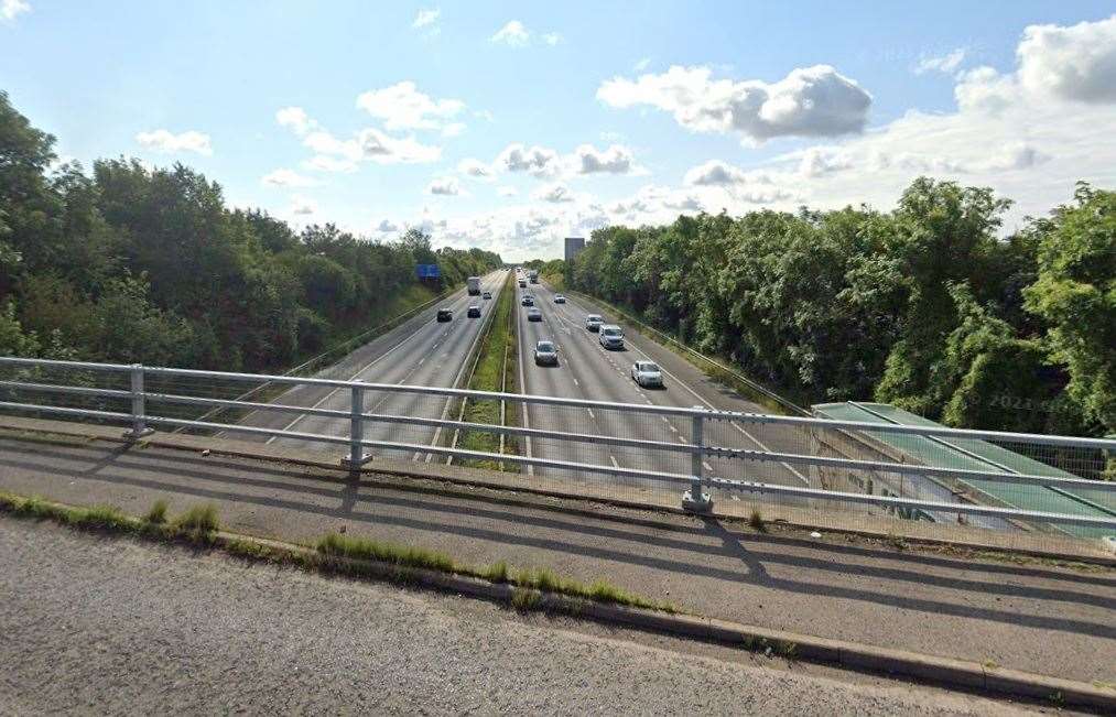 Bridge over the M2 at Oad Street, Borden, Sittingbourne. Picture: Google