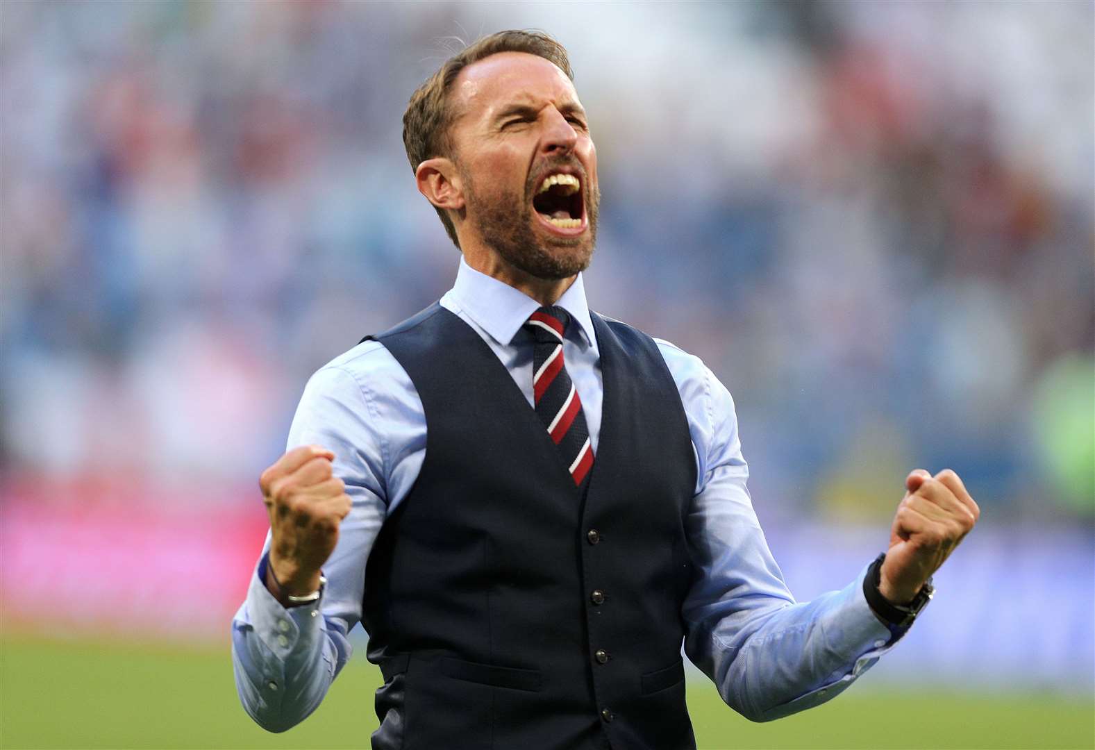 Murdoch had spent the evening with pals watching the Euros' match. Stock Picture: Gareth Southgate celebrating