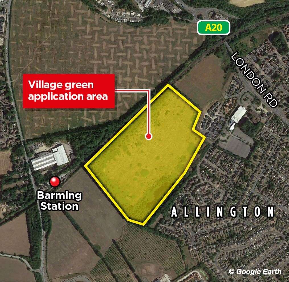 The area proposed for Village Green status