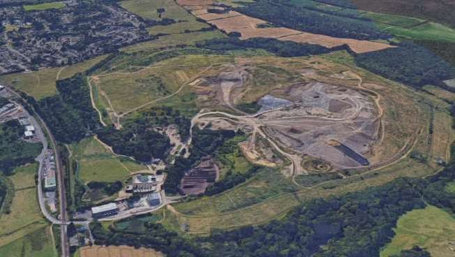 The sprawling Shelford landfill site in Canterbury
